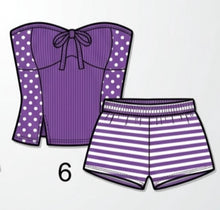 Load image into Gallery viewer, polka stripe swim set
