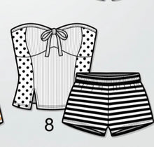 Load image into Gallery viewer, polka stripe swim set

