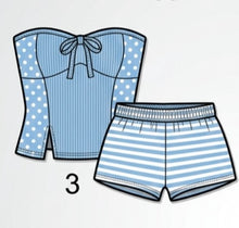 Load image into Gallery viewer, polka stripe swim set
