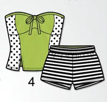 Load image into Gallery viewer, polka stripe swim set

