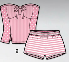 Load image into Gallery viewer, polka stripe swim set
