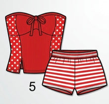 Load image into Gallery viewer, polka stripe swim set
