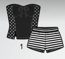 Load image into Gallery viewer, polka stripe swim set
